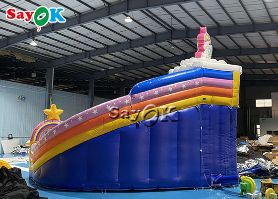 Scorrevole di Unicorn Themed Inflatable Bounce House con la palla Pit Pool