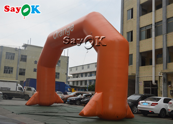Arco gonfiabile arancio dell'entrata del PVC per la promozione di pubblicità di evento