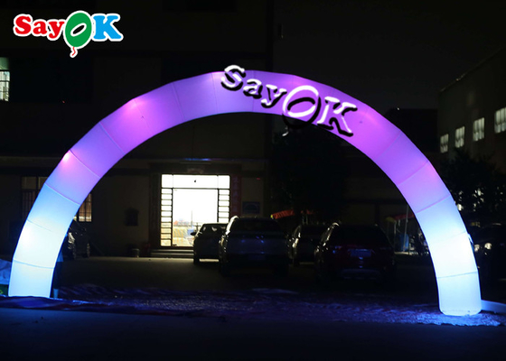 Panno di nylon dell'arco gonfiabile dell'entrata che annuncia l'arco gonfiabile del LED per la decorazione di evento del partito