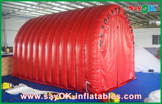 Tenda gonfiabile a cupola Rossa impermeabile Tenda gonfiabile ad aria Tunnel gonfiabile con logo personalizzato Marchio Tenda gonfiabile Campin
