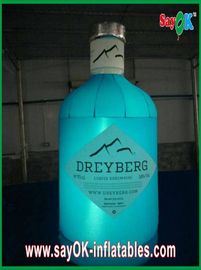 Decorazione gonfiabile gonfiabile blu di illuminazione della bottiglia di vino per annunciare