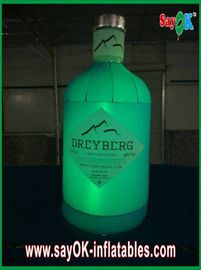 Decorazione gonfiabile gonfiabile blu di illuminazione della bottiglia di vino per annunciare