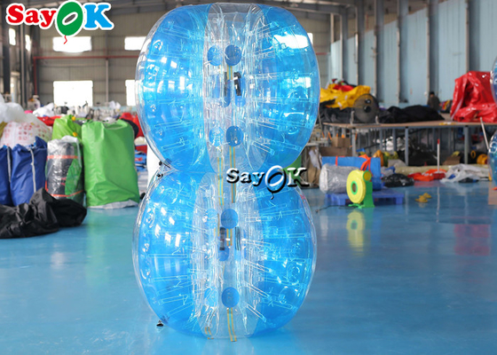 La palla gonfiabile del paraurti di Zorb del corpo del PVC dell'adulto TPU dei giochi di carnevale ha fissato il calcio gonfiabile rosa blu trasparente della bolla