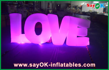 Amore che accende il panno all'aperto del nylon delle decorazioni di Inflatables dell'iarda