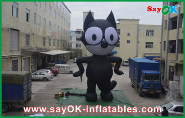 Pubblicità gonfiabile di Commerical del gatto del fumetto del gigante 6m per all'aperto