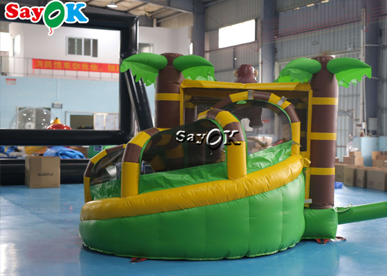Scorrevole ignifugo di Gorilla Themed Inflatable Bounce House con il ventilatore
