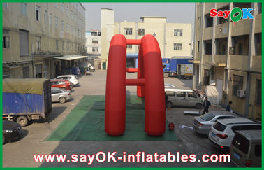 Progettazione 5x3M rossi Inflatable Arch, arco di pubblicità gonfiabile del ponte dell'arco del panno di Oxford