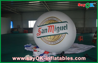 Pubblicità del PVC gonfiabile del pallone 0.18mm del piccolo dirigibile dell'elio del pallone di bianco 2M