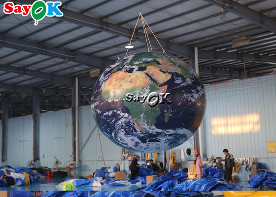 Illuminazione gonfiabile 8ft di Decorative With Led del modello del globo della terra di evento 2.5m della scuola