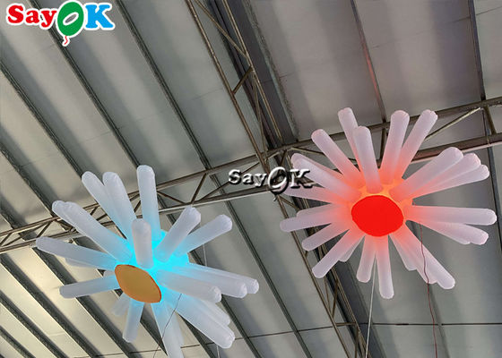 Il fiore d'attaccatura gonfiabile gigante con il LED accende la multi decorazione di nozze di colore