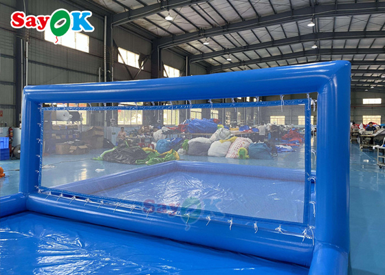 Sport per adulti piscina gonfiabile gigante di campo da pallavolo con rete di stampa di seta giocattoli d'acqua gonfiabili per bambini