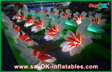 Catena di fiore gonfiabile su misura di nozze della decorazione di illuminazione del panno di nylon