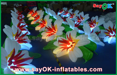 Catena di fiore gonfiabile su misura di nozze della decorazione di illuminazione del panno di nylon