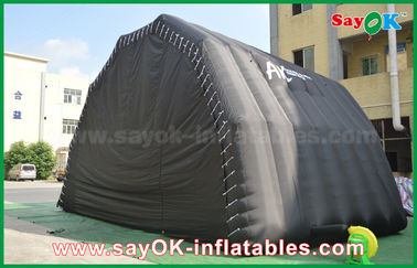 Il nero gonfiabile della tenda del lavoro ha personalizzato la grande tenda di evento dell'aria della tenda di manifestazione gonfiabile della fase con luce principale