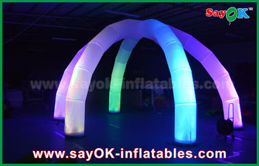 Arco per l'arco gonfiabile dell'arco della luce del diametro 5m LED di nozze con un panno di nylon multicolore di 6 gambe