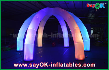 Arco per l'arco gonfiabile dell'arco della luce del diametro 5m LED di nozze con un panno di nylon multicolore di 6 gambe