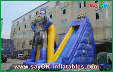 Grande scivolo gonfiabile per bambini gigante commerciale gonfiabile Superman Bouncer scivolo 8m altezza con stampa gigante scivolo rimbalzante