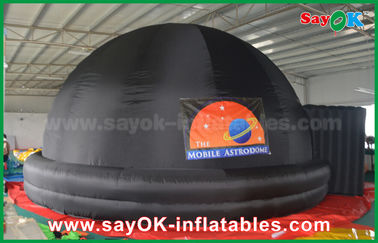 tenda gonfiabile nera dello schermo di proiezione della cupola del planetario di 6m con la stampa di logo