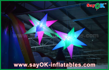 La decorazione gonfiabile di illuminazione del panno di Colorized Oxford ha condotto la stella di illuminazione per il partito