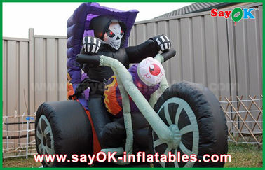 Forma gonfiabile di Oxford del panno di Halloween dell'iarda del motociclo gonfiabile nero delle decorazioni