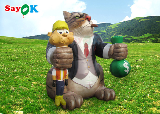 Esterno 25ft gigante pubblicità gonfiabile gatto soffiare su modello Decorazione personaggi di cartoni animati per feste di compleanno