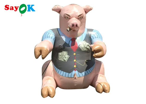 EN71 Personaggi di cartoni animati gonfiabili Modello di maiale Pubblicità Decorazione all'aperto Personaggi di cartoni animati gonfiabili