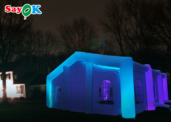 Tenda di campeggio gonfiabile della bolla di esplosione della tenda di nozze del cubo di colore del LED