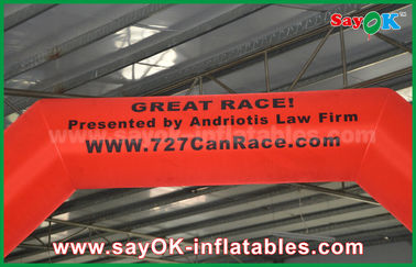 Arrivi gonfiabile ventilatore gonfiabile rosso dell'UL/CE di sicurezza dell'arco di rivestimento di 3m x di 4 210D Oxford per la corsa