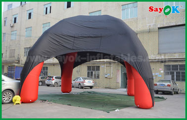 Gambe gonfiabili della tenda 4 della cupola ragno rosso/nero della cupola gonfiabile della tenda con il panno di Oxford ignifugo