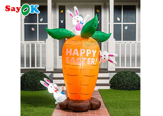 Decorazioni per feste gonfiabili di Pasqua da giardino Carote per feste e coniglio carino