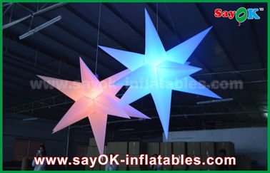 Decorazioni gonfiabili all'aperto di pubblicità di nylon del pallone della stella del LED con il ventilatore del CE/UL