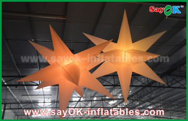Decorazioni gonfiabili all'aperto di pubblicità di nylon del pallone della stella del LED con il ventilatore del CE/UL