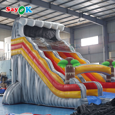 Slide gonfiabile umido-seco ignifuge gonfiabile 9x3.4x5.5m per parco giochi