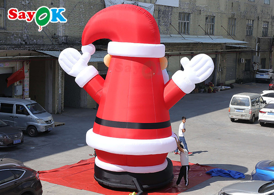 Grande Babbo Natale gonfiabile che fa esplodere la decorazione di Natale per attività all'aperto