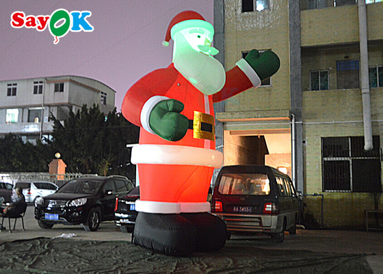 Decorazioni gonfiabili per cortile di Babbo Natale da 5 m per festeggiare le vacanze