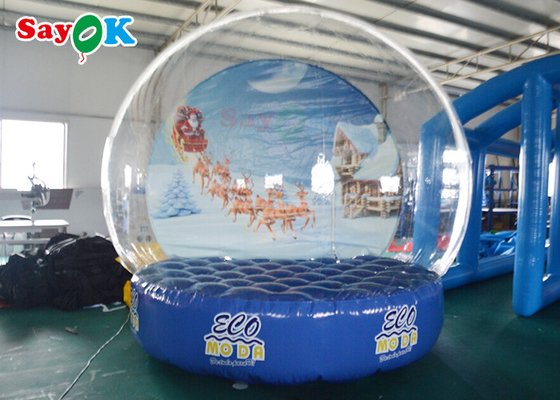 pupazzo di neve a tema natalizio con tenda gonfiabile a cupola in PVC trasparente da 3 m per la pubblicità di eventi