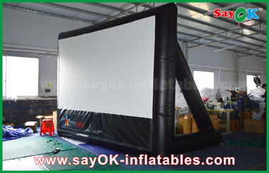 Materiale gonfiabile gonfiabile all'aperto del PVC dello schermo di film dello schermo di proiezione 7mLx4mH con la struttura per proiezione