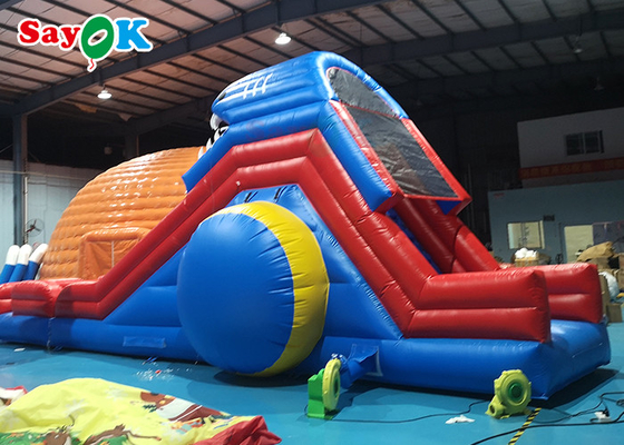 Giant Adult Bounce House Commercial Inflatable Slides Pastel Rotating Obstacles Game Inflatable Water Slides Per Bambini