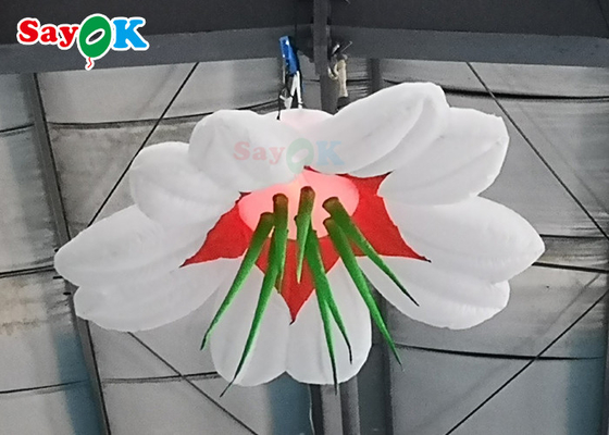 Decorazione d'attaccatura su misura del fiore di Inflables LED di nozze del fiore gonfiabile gigante