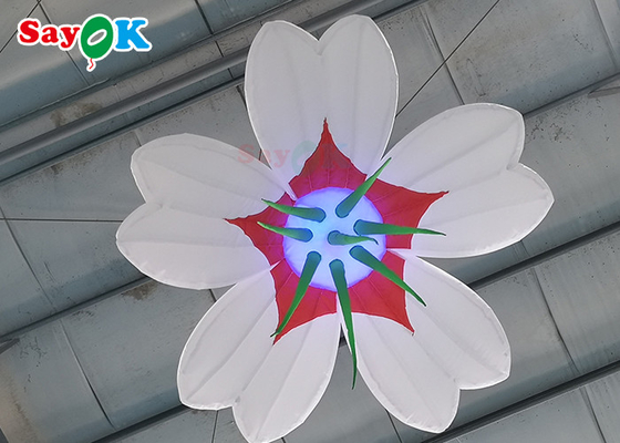 Decorazione d'attaccatura su misura del fiore di Inflables LED di nozze del fiore gonfiabile gigante