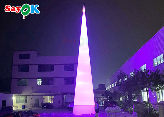 7m 23ft Bianco Led Cono Traffico Gonfiabile Con Colori Che Cambiano Luci