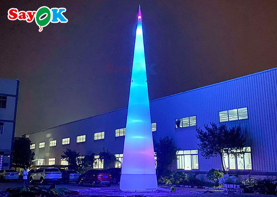 7m 23ft Bianco Led Cono Traffico Gonfiabile Con Colori Che Cambiano Luci