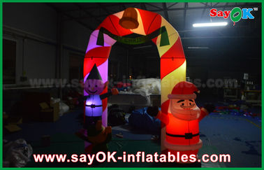 Arco gonfiabile della decorazione di Natale dell'arco dell'arco del panno locativo gonfiabile di Mylon con la luce del LED