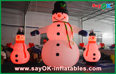 Pupazzo di neve gigante di Natale delle decorazioni gonfiabili di festa del panno di Oxford per il partito
