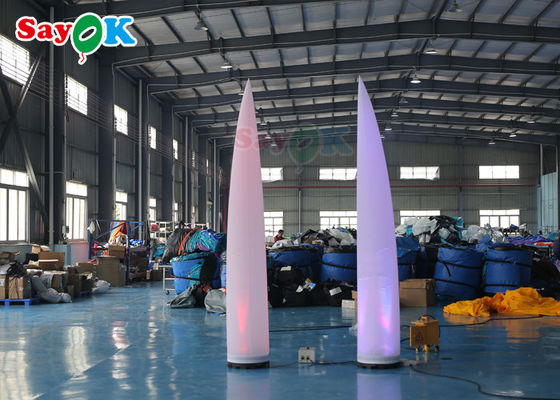 Avorio unico LED che accende la metropolitana decorativa di illuminazione della colonna di nozze gonfiabili della lampada