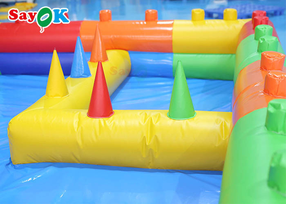 I giochi gonfiabili della tela cerata del PVC bloccano modellano il recinto impermeabile Toy Playground Building dell'automobile di paraurti