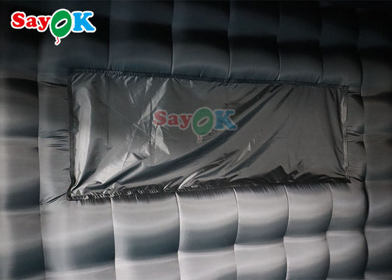 Commercial Black Color Inflatabile Air Tent Affitto Struttura Mostra Inflatabile Cube Tent