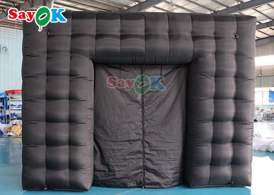 Commercial Black Color Inflatabile Air Tent Affitto Struttura Mostra Inflatabile Cube Tent