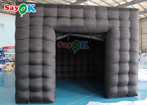 Commercial Black Color Inflatabile Air Tent Affitto Struttura Mostra Inflatabile Cube Tent