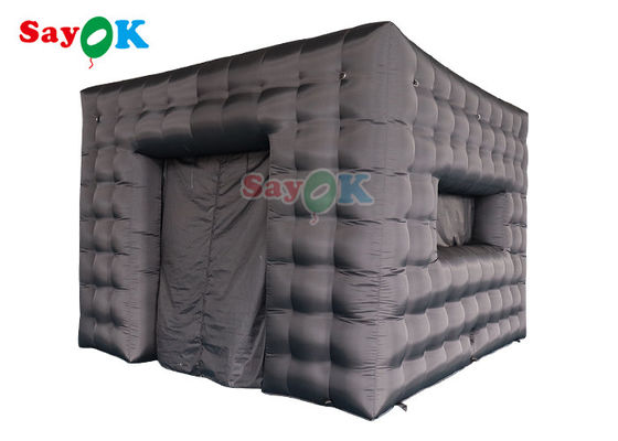 Commercial Black Color Inflatabile Air Tent Affitto Struttura Mostra Inflatabile Cube Tent